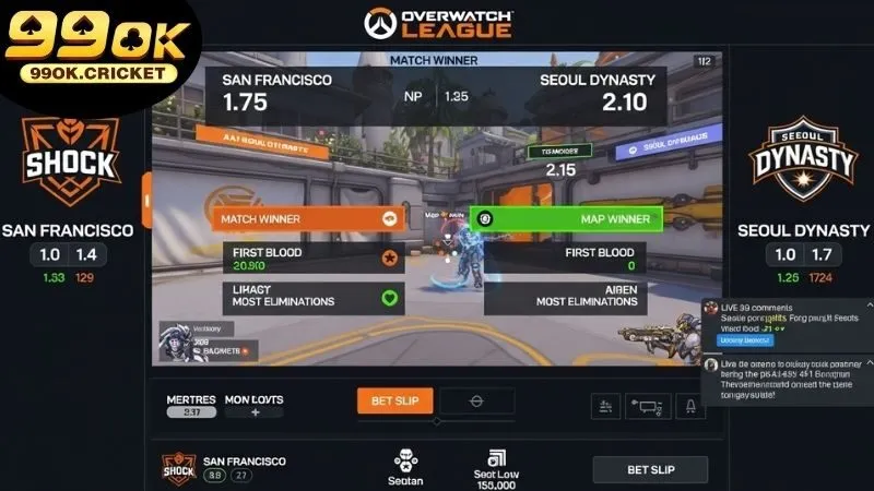 Cá cược giải Overwatch League – Trải nghiệm hấp dẫn, thú vị 3 Các loại kèo cá cược Overwatch League tại 99OK