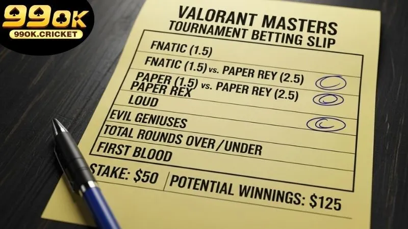 Cá cược giải Valorant Masters - Trải nghiệm đầy kịch tính 3 Cách thức cá cược giải Valorant Masters tại 99OK